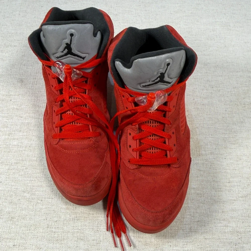 Nike Air Jordan 5 Retro V Size 13 Mens 136027-602 University Red Suede 2017 Rare